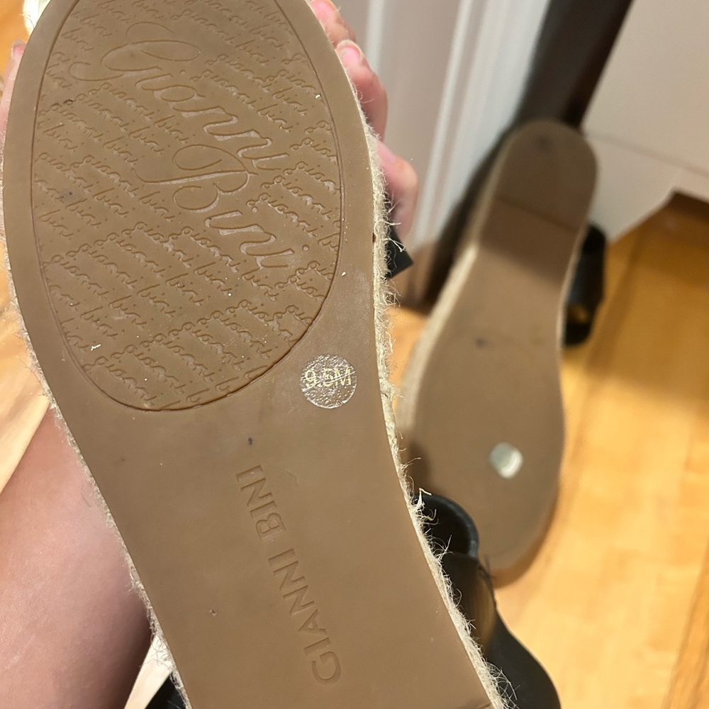 Gianni Bini Black and Brown Espadrilles Comfortable Casual Shoes - Picture 3 of 4
